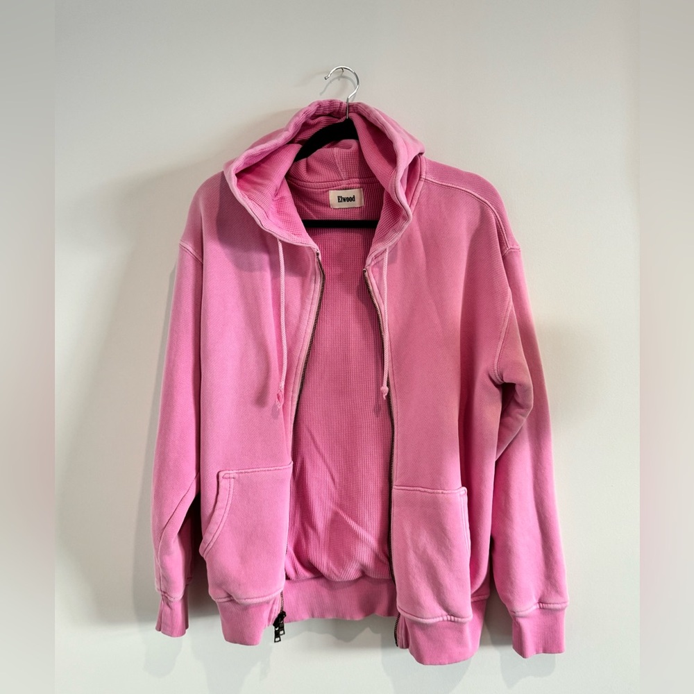 Elwood Vintage Pink Zip Hoodie